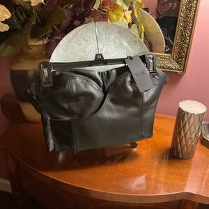 RtA Lambskin Leather strapless crop top. Size M. Bust 31” waist 28” length 8.5